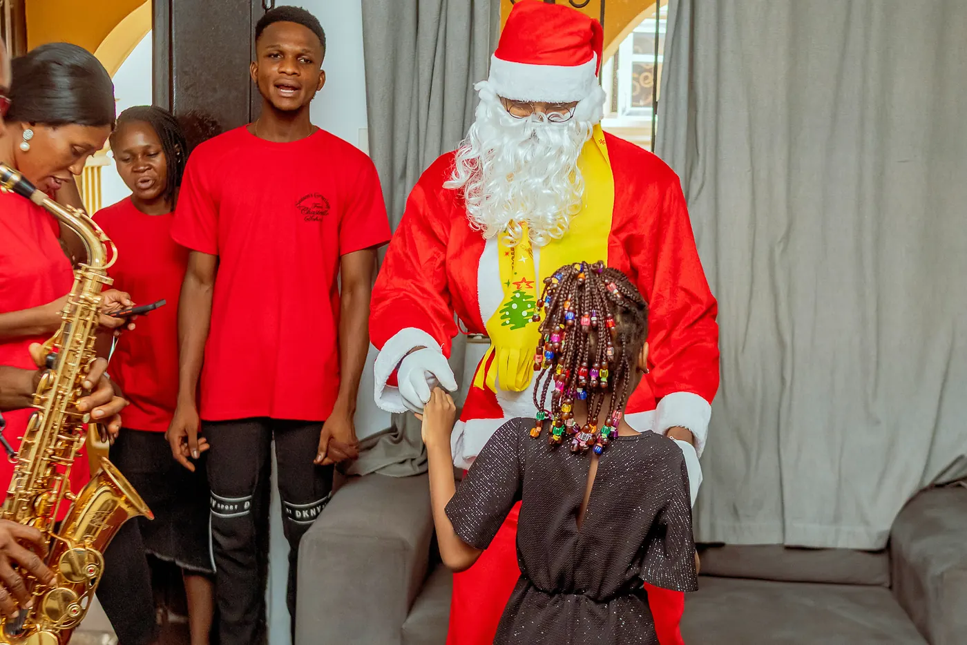 Music and gifts on our community Christmas visit
